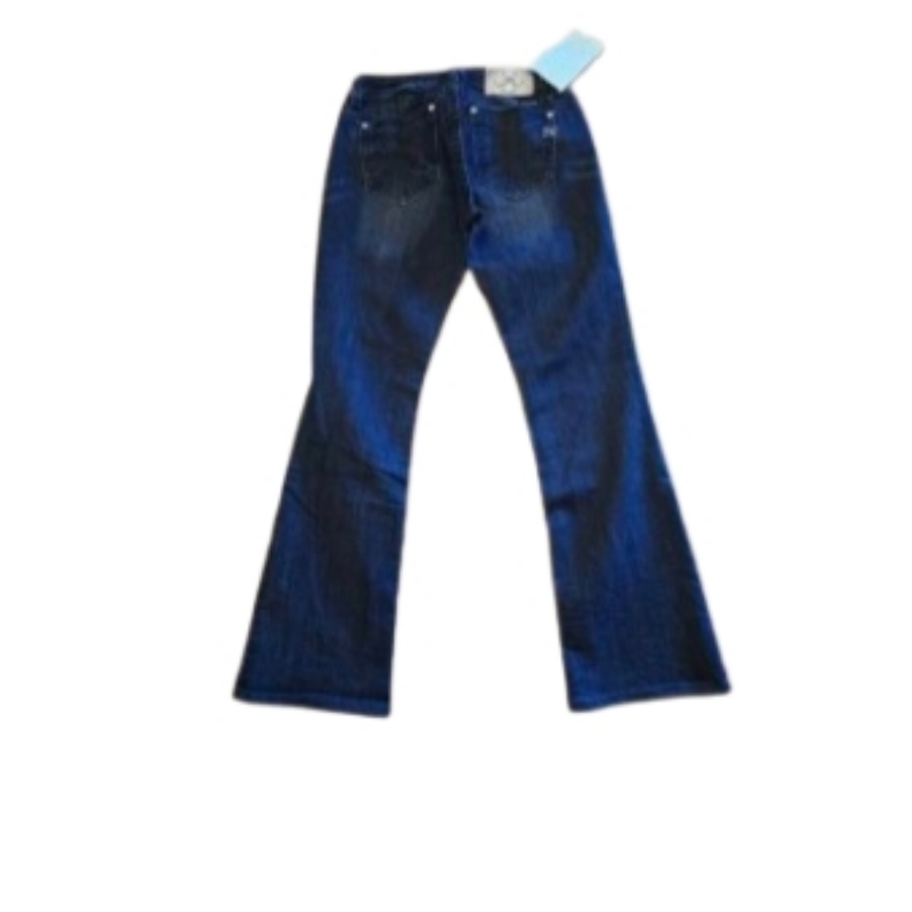 Miss Me Women's Bootcut Jeans Size 30 Blue Denim Front Embellished Stretch Y2K - Picture 2 of 4